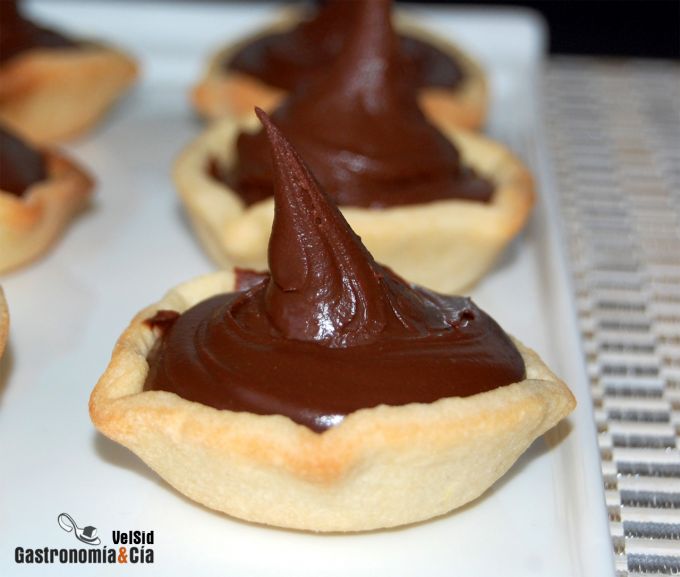Tartaleta con ganache de chocolate al whisky
