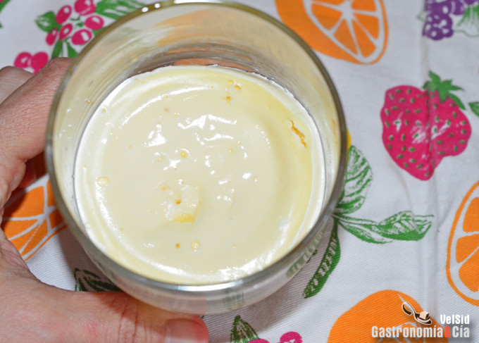 Tarta de queso en vasito