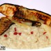 Arroz cremoso con queso de San Simón y berenjena