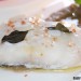 Bacalao al vapor con crema de berenjena y ajo asado