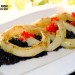 Calamares con cebolla, jengibre y mermelada de tinta de