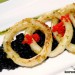 Calamares con cebolla, jengibre y mermelada de tinta de