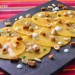 Carpaccio de caqui persimon con frutos secos