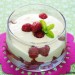 Crema con frambuesas