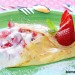 Crêpes rellenos de fresas y mascarpone