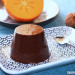 Flan de caqui persimon y chocolate, sólo dos ingredient