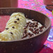 Porridge con plátano y mermelada de fresa con semillas