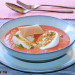 Gazpacho con mozzarella de búfala y vinagreta de frutos