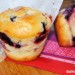 Muffins de chocolate blanco y frutos rojos