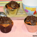Muffins con pepitas y cobertura de chocolate