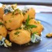 Gnudi de boniato y parmesano con queso de Valdeón y nue