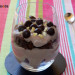 Parfait de chocolate, queso y amaretto