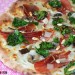 Pizza con kale, berenjena y jamón