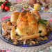 Pollo al horno con boletus y chirivía