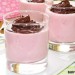 Pudin cremoso de fresas con chocolate