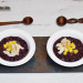 Pudin de arroz negro con mango y coco