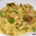 Risotto de alcachofas y setas con cúrcuma