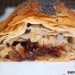 Strudel de plátano y chocolate