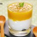 Yogur con mango y hierbabuena