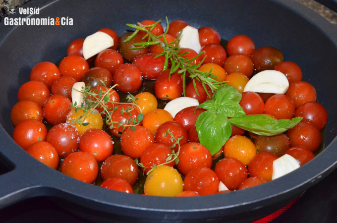 Cómo hacer tomates cherry confitados
