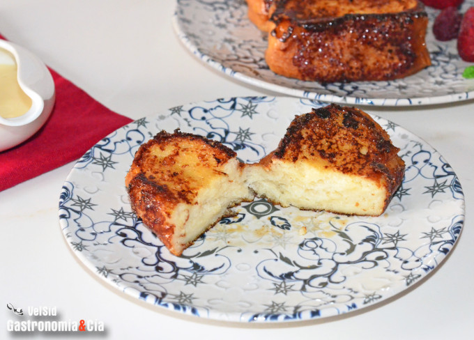 Torrijas a la plancha y freidora de aire