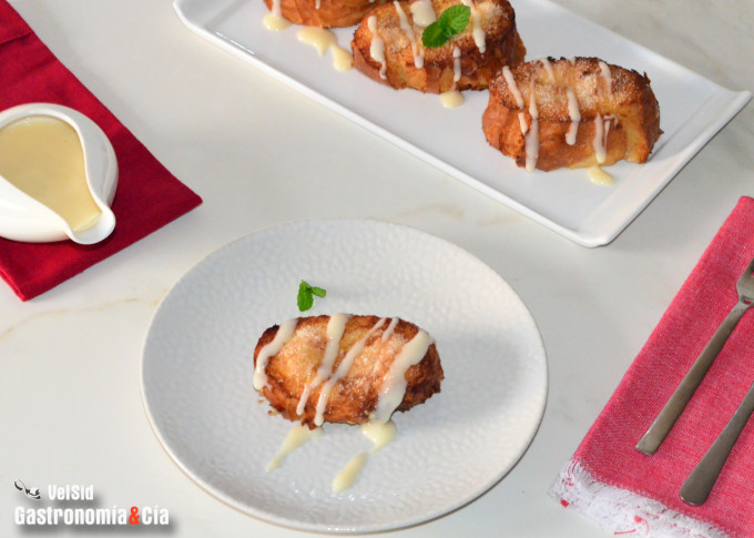 Torrijas a la plancha y freidora de aire