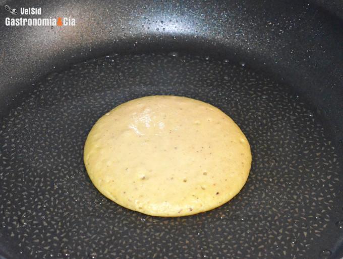 Tortitas de avena plátano y kiwi