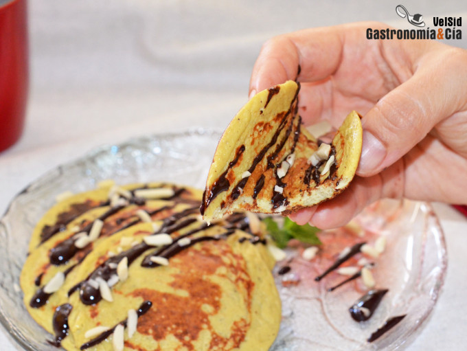 Tortitas de avena plátano y kiwi