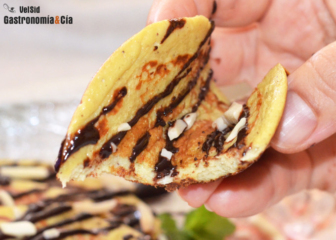 Tortitas de avena plátano y kiwi