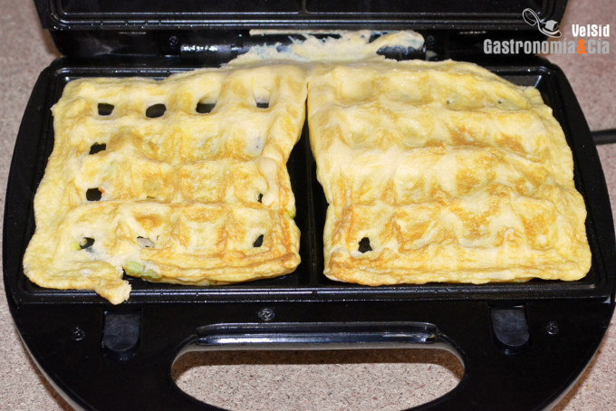 Hacer una tortilla en la gofrera