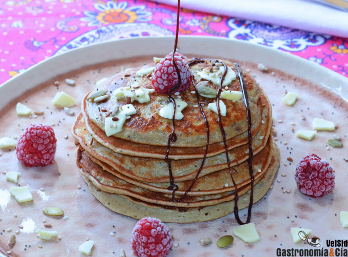 Tortitas de chocolate blanco y semillas