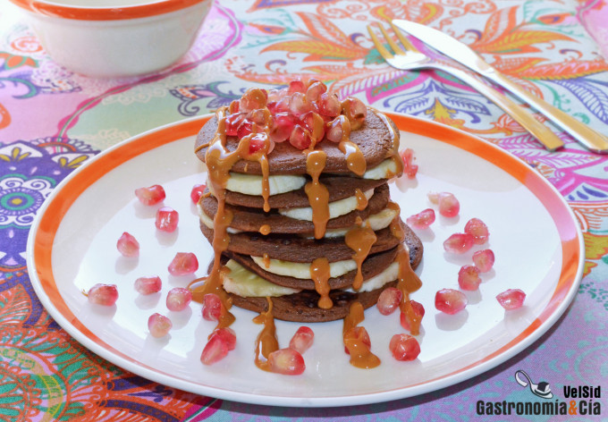 Tortitas de avena, plátano y algarroba