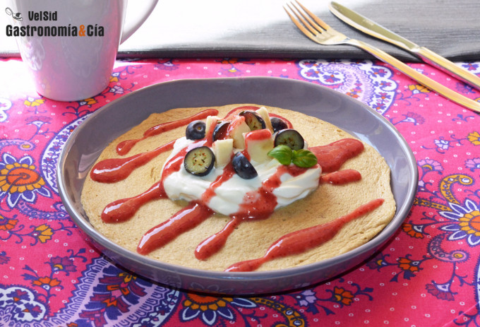 Tortita de avena en microondas