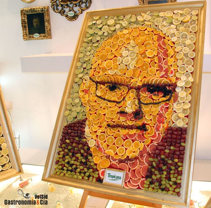 Chefs inmortalizados con frutas