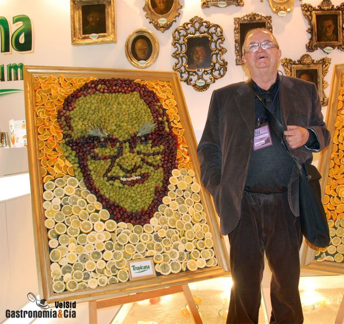 Chefs inmortalizados con frutas