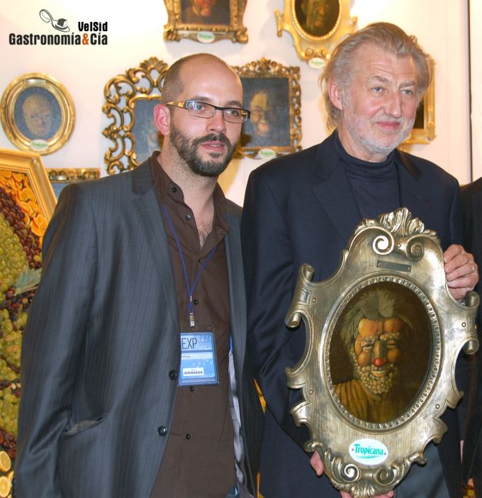 Chefs inmortalizados con frutas