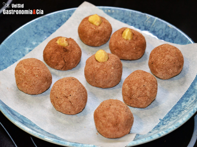 Trufas de chocolate y avellanas
