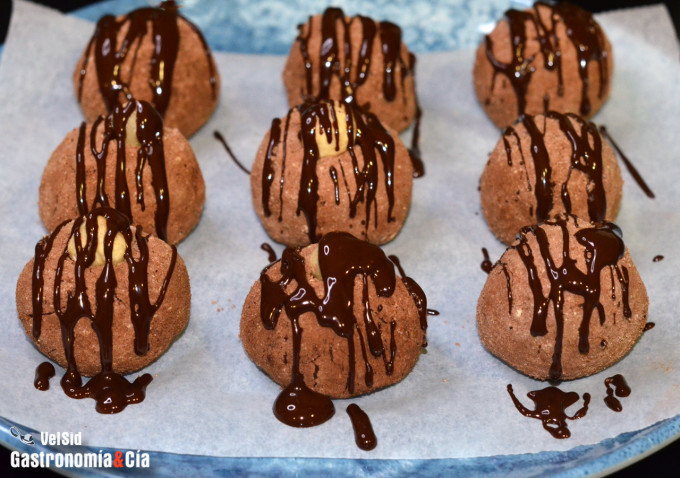 Trufas de chocolate y avellanas