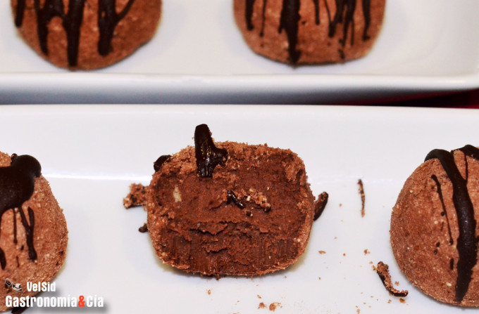 Trufas de chocolate y avellanas