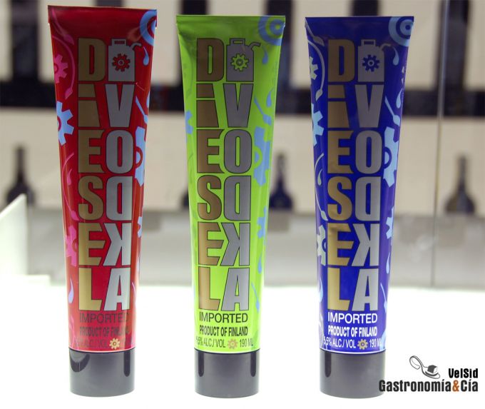 Tubos de licor de vodka