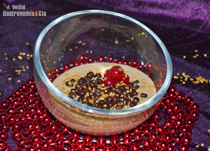 Crema ligera de turrón. Postre