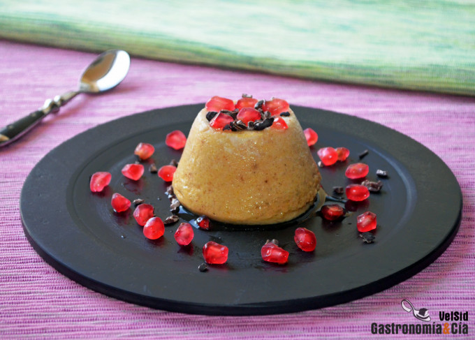 Flan de calabaza en microondas.