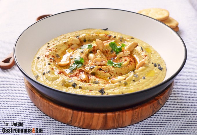 Hummus con crema de cacahuete