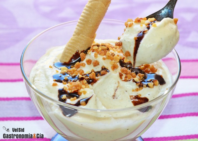 Mousse de chocolate blanco y vainilla (sin huevo)