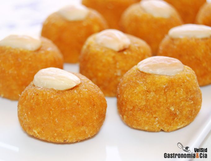 Receta de panellets, coco, calabaza y almendra