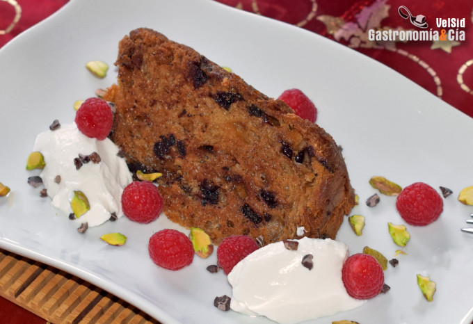 Panettone a la plancha con yogur