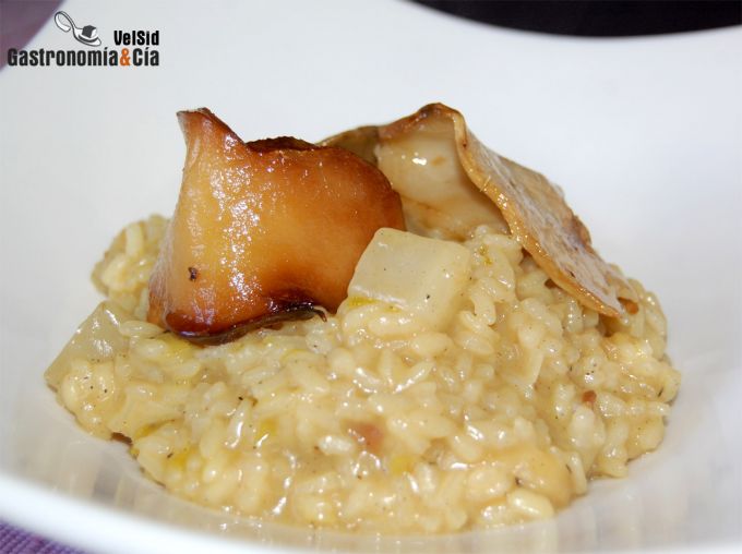 Risotto con boletus confitados