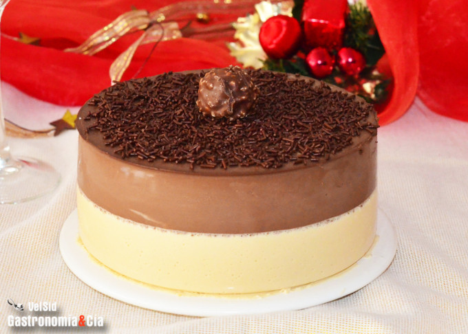 Tarta de turrón de Jijona y chocolate