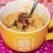 Bizcocho de avellanas y Nutella en taza