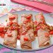 Crepes de espelta con plátano, fresas y pistachos